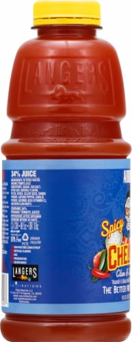 Arriba® Spicy Chelada Clam & Sea Salt Tomato Juice Blend Perspective: left
