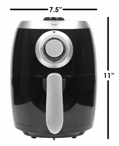 Gourmet Edge Manual Air Fryer, Extra Hot Air Fry, Cook, Crisp, Broil, Roast, Bake, 2 Liters Perspective: left