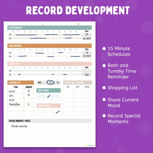 Dry erase newborn feeding tracker hot sale