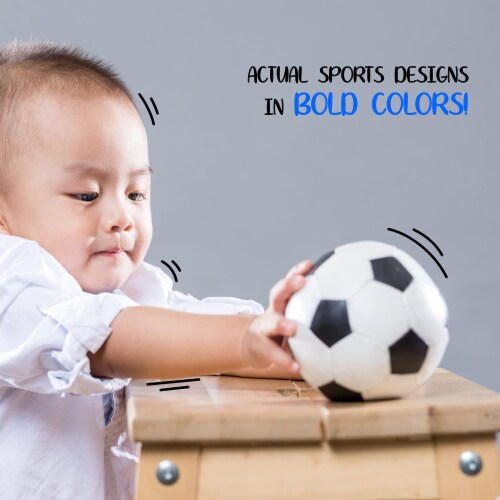 Neliblu 3 Sports Balls Set - 5  Baseball, 5  Soccer, 8  Football in Carry Bag Perspective: left