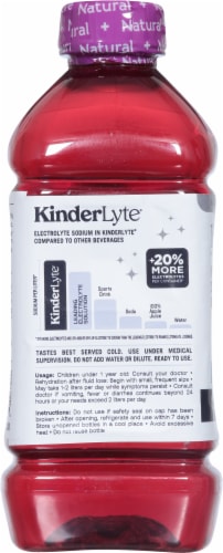 Knderlyte Natural Grape Flavored Oral Electrolyte Solution Perspective: left