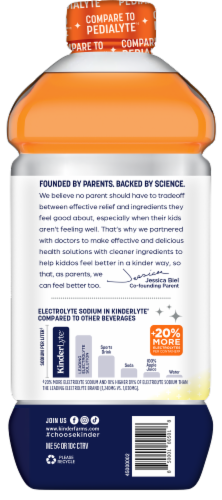 Kinderlyte® Natural Orange Flavored Oral Electrolyte Solution Perspective: left