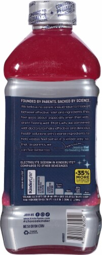 Kinderlyte Advanced Natural Raspberry Lemonade Electrolyte Solution Drink Perspective: left