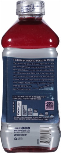Kinderlyte Advanced Natural Wild Berry Electrolyte Solution Drink Perspective: left