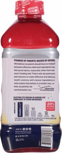 KinderLyte® Immune Support Strawberry Medical Grade Electrolyte Solution Drink Perspective: left