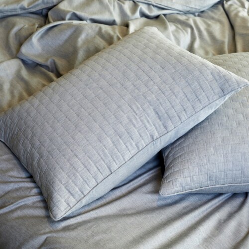 BedVoyage Melange viscose from Bamboo Cotton Quilted Standard Shams Perspective: left