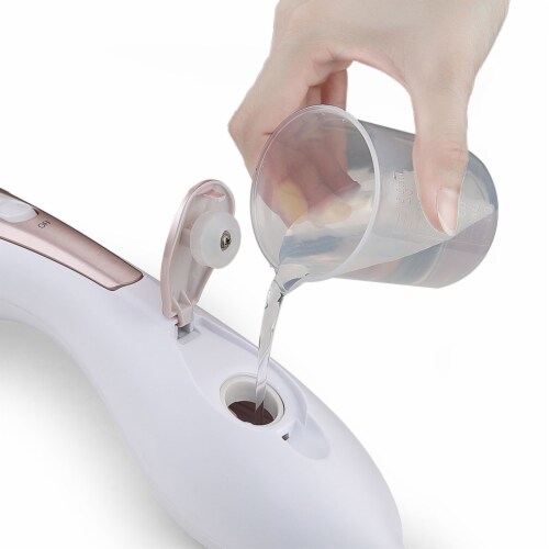 Salav HS-100 ROSE GOLD DuoPress Hand Held Steamer Plus Iron&#44; Rose Gold Perspective: left
