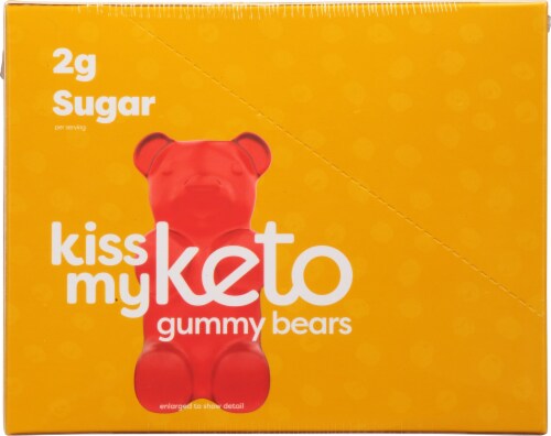 Kiss My Keto Peach Apple & Strawberry Keto Gummies Perspective: left
