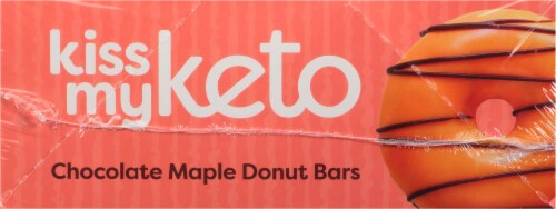 Kiss My Keto Chocolate Maple Donut Keto Bars Perspective: left