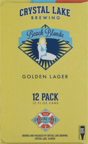 Crystal Lake Brewing Beach Blonde Golden Lager Perspective: left