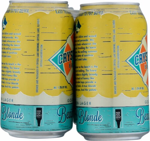 Crystal Lake Brewing Beach Blonde Golden Lager Perspective: left