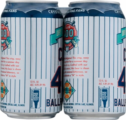 Crystal Lake Brewing Club 400 Ball Park Lager Perspective: left