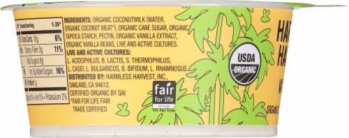 Harmless Harvest Organic Dairy-Free Vanilla Yogurt Alternative Perspective: left