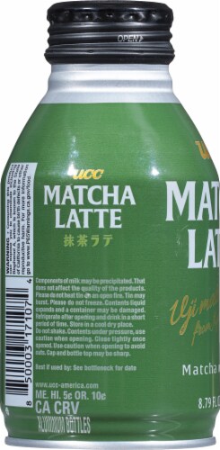 UCC Matcha Tea Latte Can Perspective: left