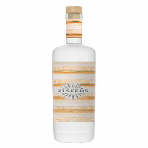 21 SEEDS Valencia Orange Infused Blanco Tequila Perspective: left