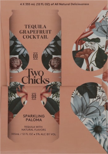 Two Chicks Grapefruit Tequila Ready to Drink Cocktail Perspective: left