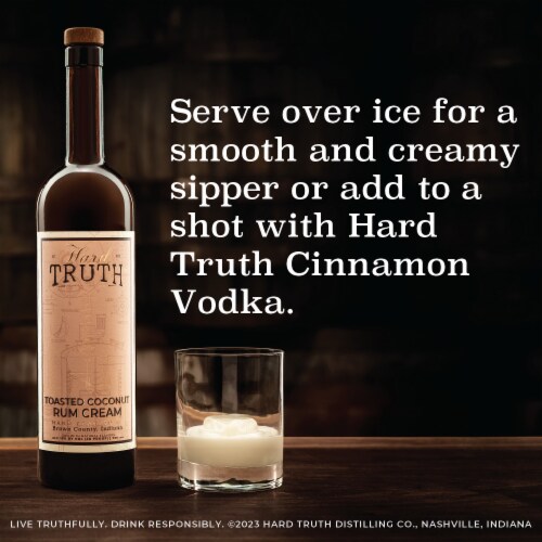 Hard Truth Toasted Coconut Rum Cream Perspective: left