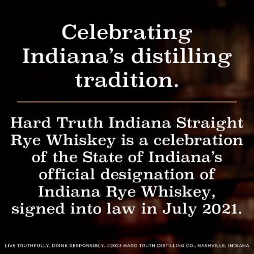 Hard Truth Indiana Rye Whiskey Perspective: left