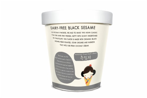 Noona's Vegan Black Sesame Non-Dairy Frozen Dessert - 5 pints Perspective: left