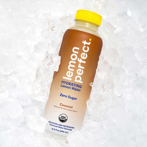 Lemon Perfect Coconut Hydrating Lemon Water Perspective: left