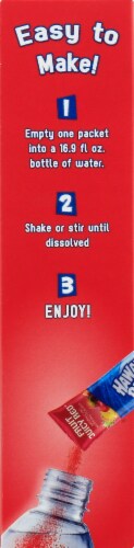 Hawaiian Sugar Free Fruit Juicy Red Powdered Drink Mix Perspective: left