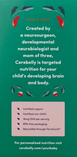 Cerebelly 10-11 Months Baby Food Pouches Variety Pack Perspective: left
