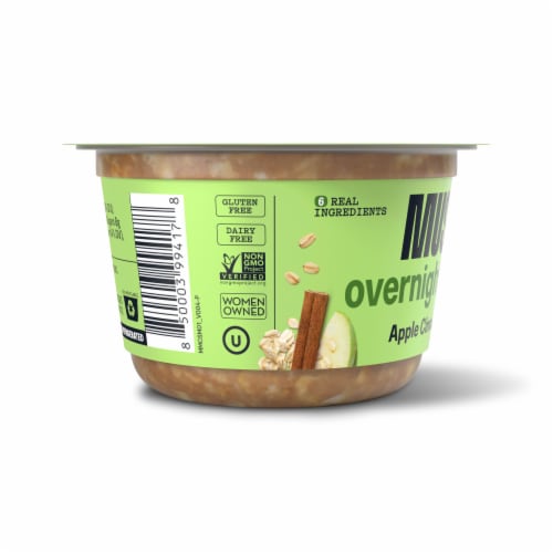 MUSH Apple Cinnamon Overnight Oats Perspective: left