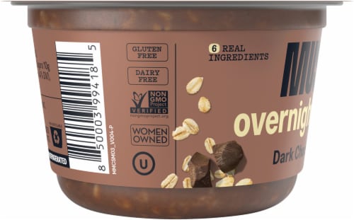 MUSH Dark Chocolate Overnight Oats Perspective: left