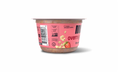 Mush Strawberry Overnight Oats Perspective: left