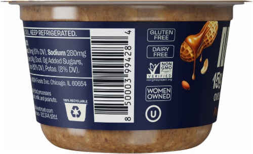 MUSH Protein Peanut Butter Overnight Oats Cup Perspective: left