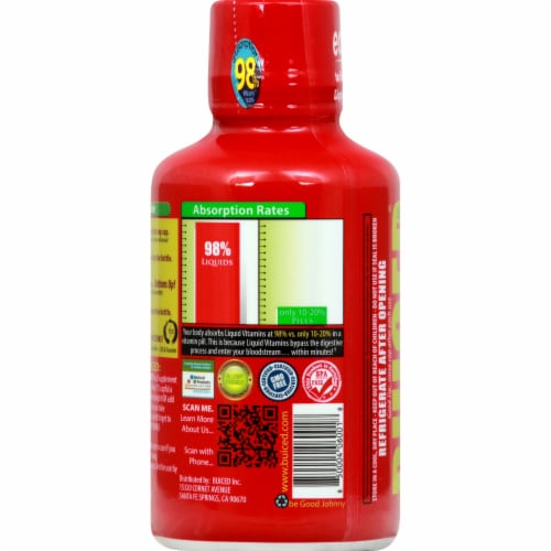 Buiced Daily Fruit Punch Multivitamin Liquid Perspective: left