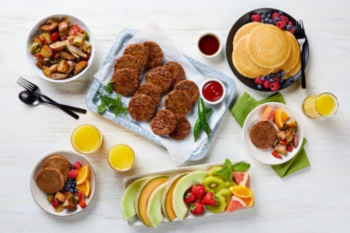 Beyond Meat® Beyond® Breakfast Sausage™ Spicy Plant-Based Patties Perspective: left