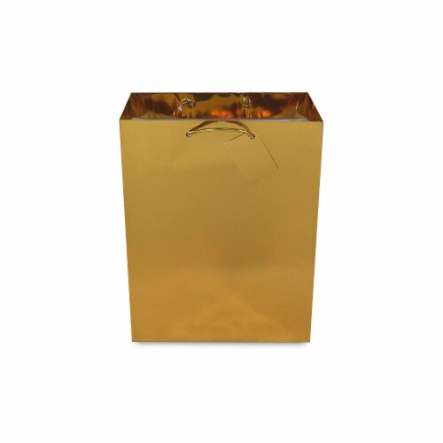 Small Metallic Gold Paper Gift Bags with Metallic Handles, Party Favor ...