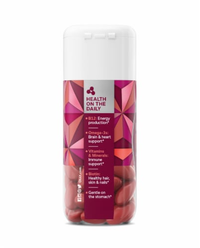 Olly Women's Multi + Omega-3 Ultra Softgels Perspective: left