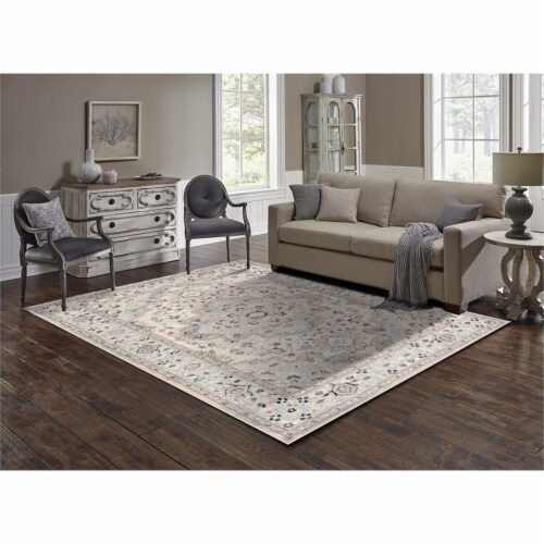 Lbaiet MN189E57 5 x 7 ft. Mindoro Nina Oriental Rug, Beige Perspective: left