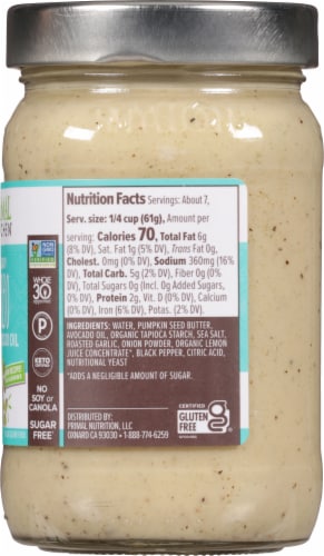 Primal Kitchen No Dairy Alfredo Sauce Perspective: left