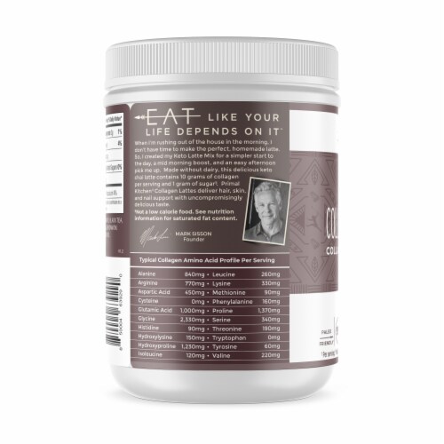 Primal Kitchen Chai Tea Collagen Keto Latte Collagen Peptide Drink Mix Perspective: left