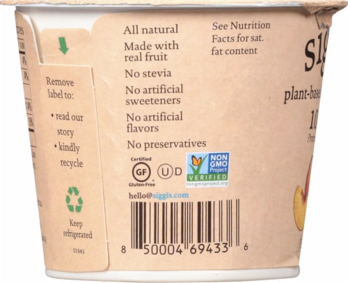 Siggi's™ Plant-Based Coconut Non-Dairy Yogurt Perspective: left