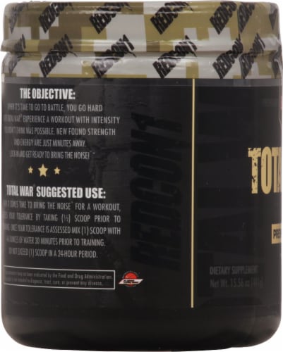 Redcon1  Total War Preworkout   Blue Lemonade Perspective: left
