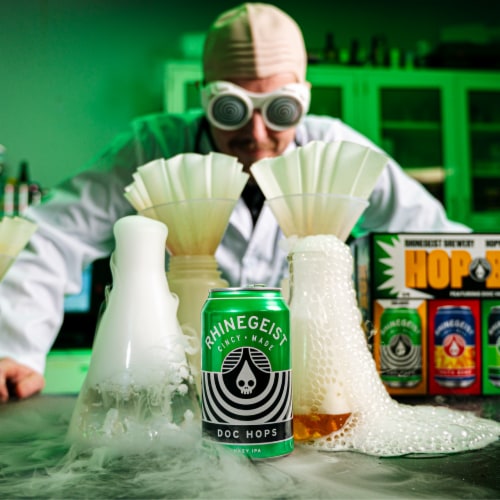 Rhinegeist Hop Box Hoppy Craft Beer Variety Pack Perspective: left