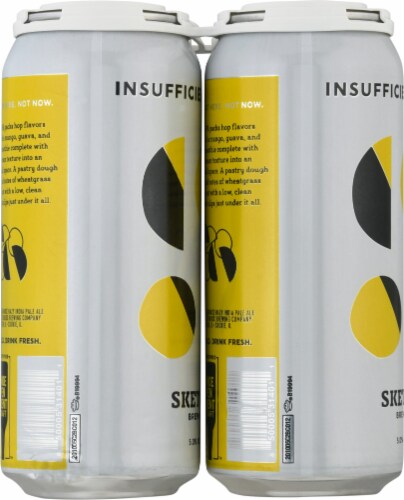 Sketchbook Brewing Co. Insufficient Clearance Hazy IPA Beer Perspective: left