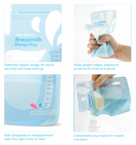 Little Martin's Breast Milk Storage Bags - 60 pcs Perspective: left
