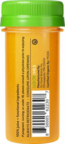 So Good So You® Pineapple Ginger Energy Drink Shot Bottle Perspective: left