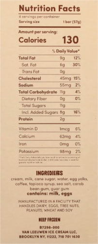 Van Leeuwen® Swirls Coffee & Cream French Ice Cream Bar Perspective: left