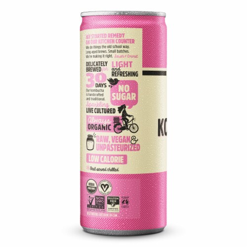 Remedy Raspberry Lemonade Kombucha Perspective: left