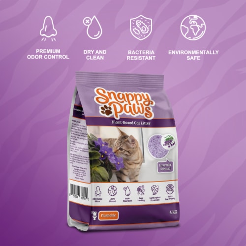 Snappy Paws Plant Based Cat Litter (Lavender Scent) 8.8 lbs Perspective: left