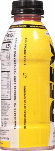 Defy® BOOST Elderberry Lemonade Energy Drink Bottle Perspective: left