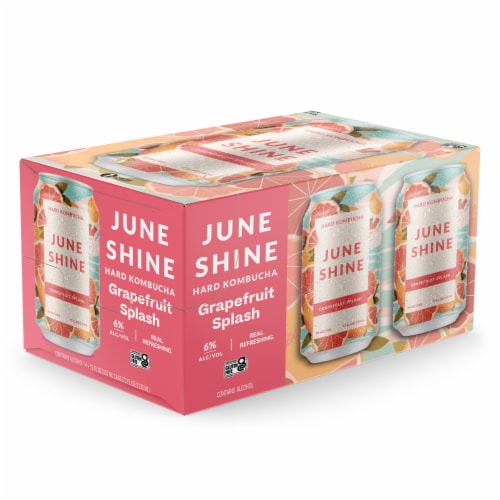 Juneshine Grapefruit Paloma Hard Kombucha Perspective: left