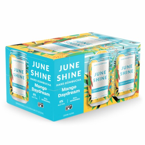 JuneShine Mango Daydream Hard Kombucha Perspective: left