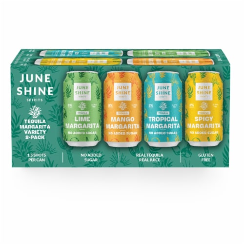 JuneShine Hard Kombucha Tequila Margarita Variety Pack Perspective: left